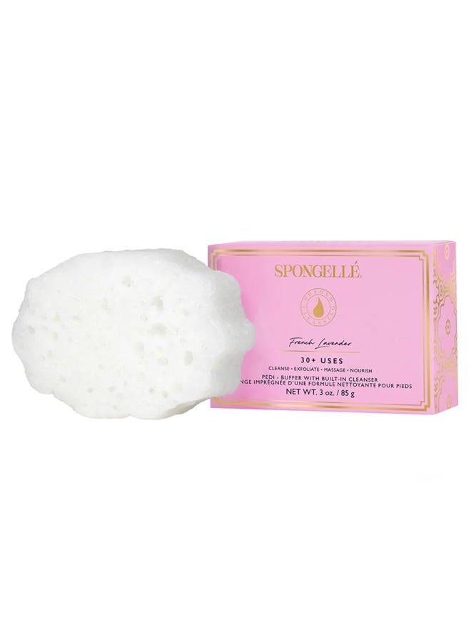 Spongellé Pedi-Buffer - Cleanse, Exfoliate & Polish Feet - French Lavender - Image 1